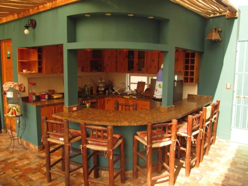 En restaurant eller et andet spisested på La Casona Azul
