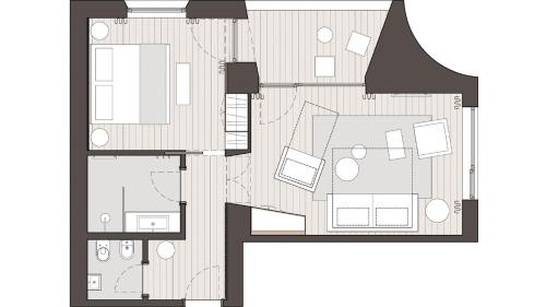 Půdorys ubytování Hotel Simpaty