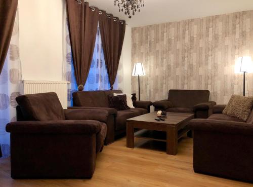 Zona de estar de Clean&Comfort Apartments Near Hannover Fairgrounds
