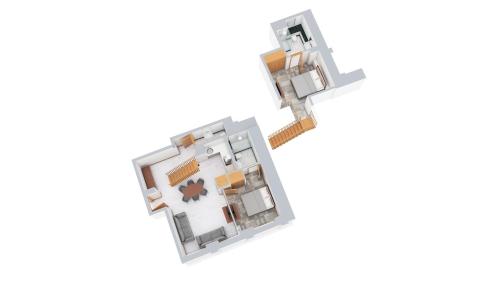 aometric view of a floor plan of a house at Sanctum Belsize Road in London