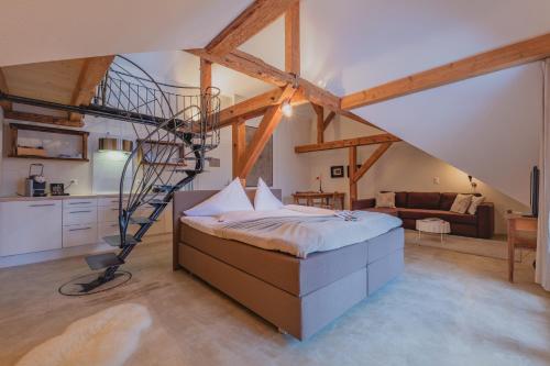 Postel nebo postele na pokoji v ubytování Hotel Wetterhorn