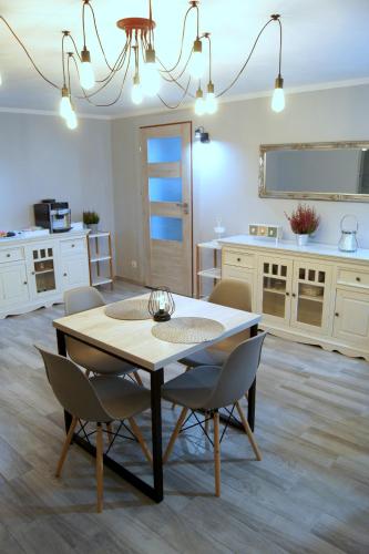 Dapur atau dapur kecil di Saskia Dwór & Spa Willa z basenem