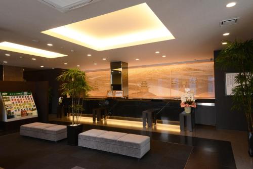 
The lobby or reception area at Hotel Route Inn Grand Ueda Ekimae
