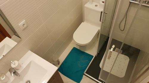 ein kleines Bad mit WC und Waschbecken in der Unterkunft VRS - Boavista Casa Da Musica Flats in Porto