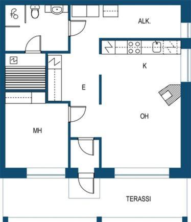 a floor plan of a house with at Villa Ylläs 102 in Ylläsjärvi