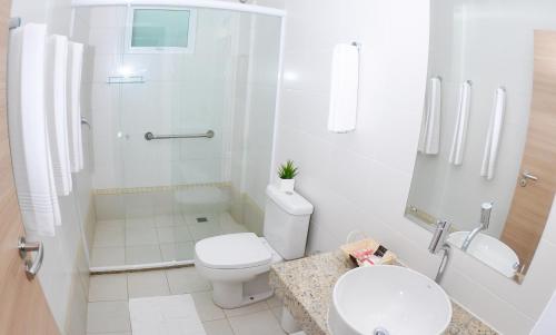 Koupelna v ubytování BR Suítes Hotel