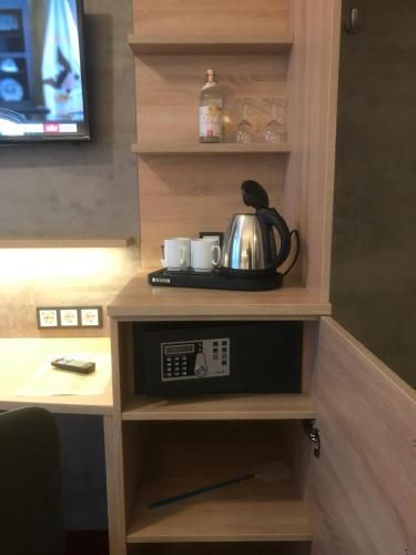 Dapur atau dapur kecil di Landhotel Stüer