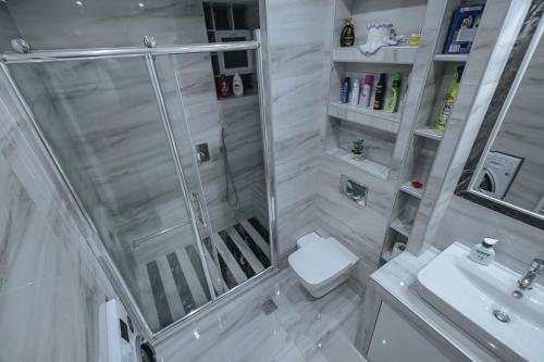 Koupelna v ubytování Vila Dhimitri