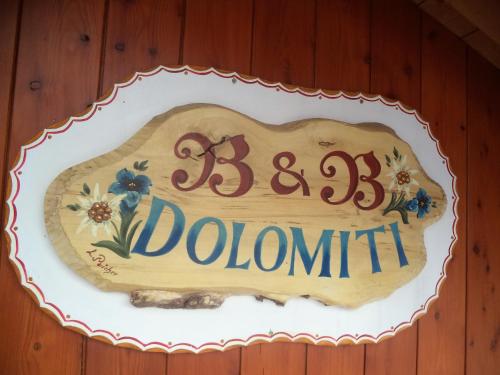 Certifikát, hodnocení, plakát nebo jiný dokument vystavený v ubytování B&B Dolomiti