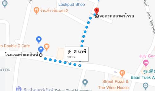a map of the wine house and the wine house brewery at Tapae Inn Hotel in Chiang Mai