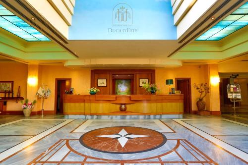 a lobby with a star on the floor of a building at Grand Hotel Duca D'Este in Tivoli Terme
