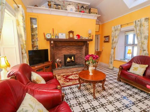 Longfield Lodge tesisinde bir oturma alanı