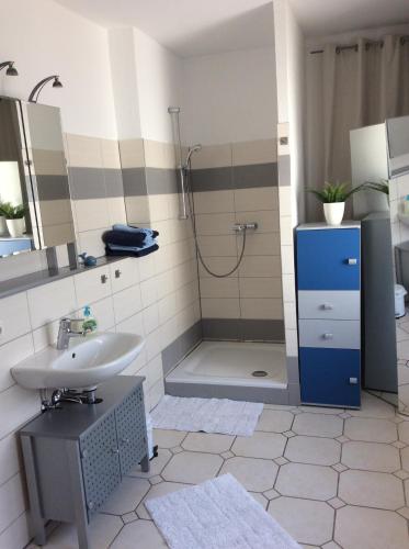 Koupelna v ubytování Ferienwohnung Staufenberg