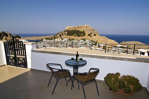 
A balcony or terrace at Lindos Panorama
