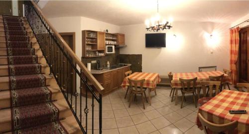 Η κουζίνα ή μικρή κουζίνα στο Penzion Biely Potok