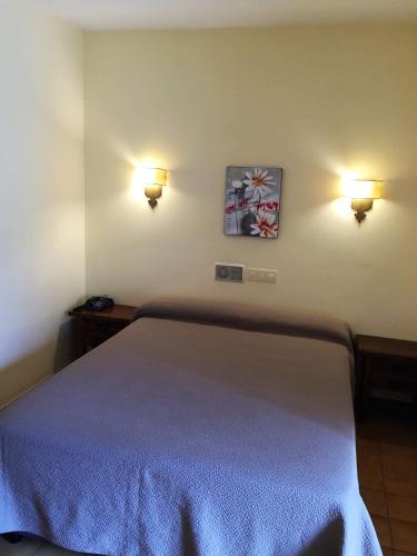 Cama o camas de una habitación en Hotel Nuevo Cachalote