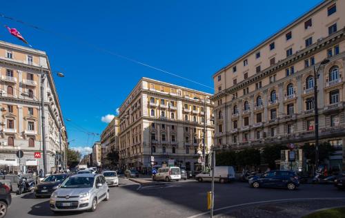 a busy city street with cars and buildings at Bellorizzonte in Naples