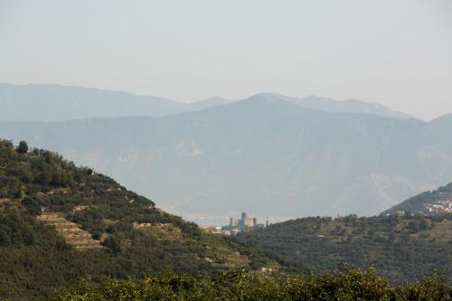 a view of a valley with mountains in the background at Resort Santangelo & SPA in Pimonte