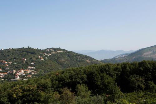 a town on top of a hill with trees at Resort Santangelo & SPA in Pimonte
