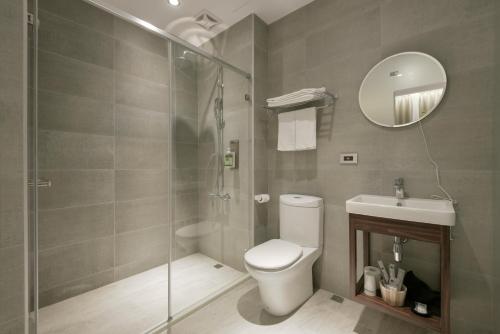 Koupelna v ubytování Hotel Hesper HSR Taichung