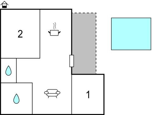 Půdorys ubytování Luxury apartment Alba with pool