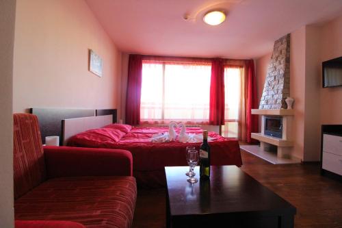 Χώρος καθιστικού στο Mountview Lodge Apartments