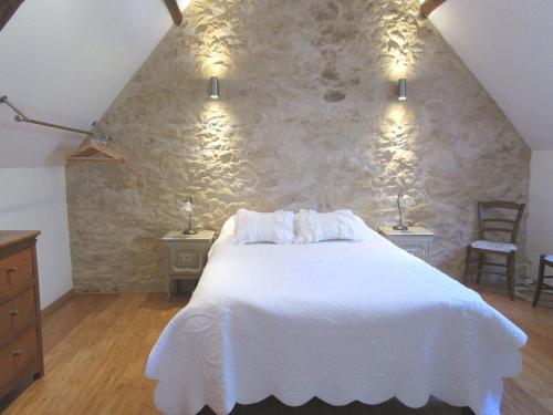 Postel nebo postele na pokoji v ubytování Gîte de vacances La Melve