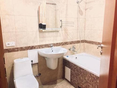 A bathroom at 1 bedroom studio in the Luhansk city centre