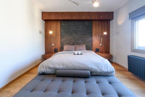 Postel nebo postele na pokoji v ubytování Acropolis Dream Apartment