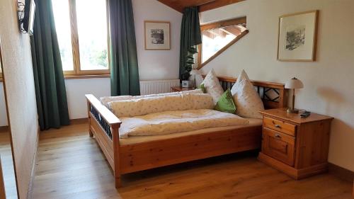 Säng eller sängar i ett rum på Ferienhaus Ambiente