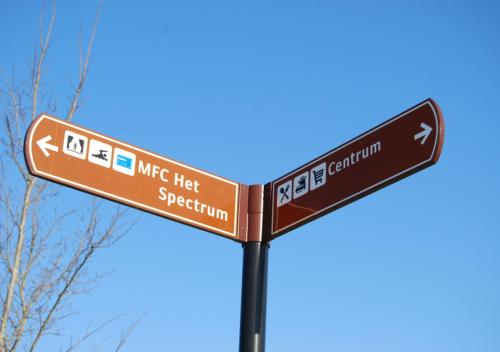 a street sign that reads mike that spectrum at Waterdorp Burdaard in Burdaard
