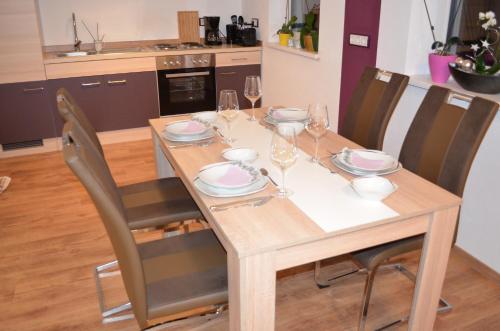 Kuchyň nebo kuchyňský kout v ubytování 34a Paulstraße