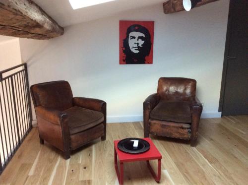 Posezení v ubytování LOFT COCON EN PLEIN CENTRE DE SETE