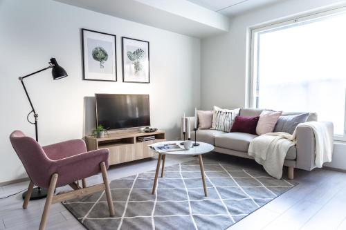 Istumisnurk majutusasutuses Spot Apartments Espoo Center