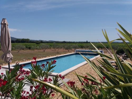 Вид на бассейн в Le Domaine de Tini studio или окрестностях