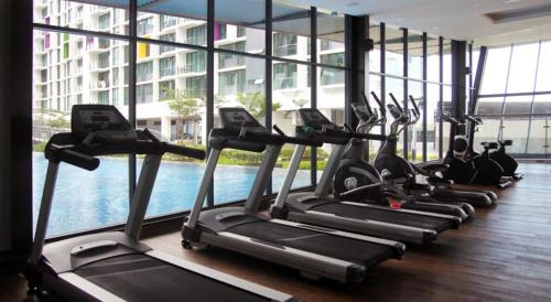 Fitness centrum a/nebo fitness zařízení v ubytování Vivacity Jazz3 Apartment Kuching 126