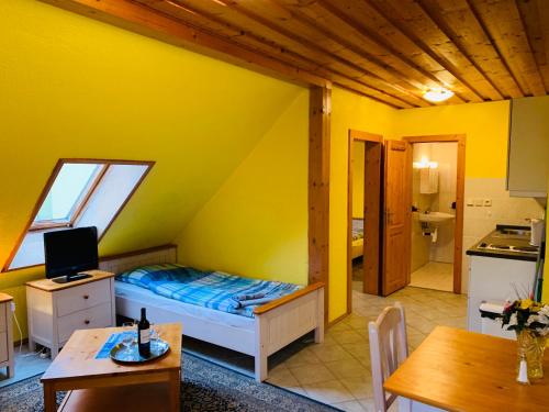 Kuchyň nebo kuchyňský kout v ubytování Penzion Rozalie