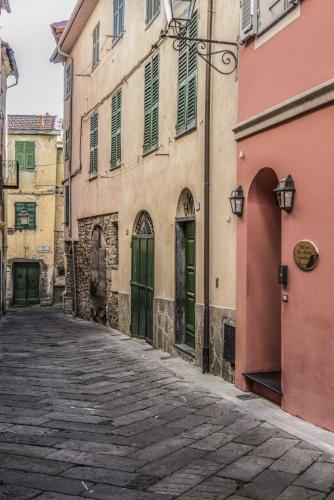 an empty street in an old town at Relais Del Maro in Borgomaro