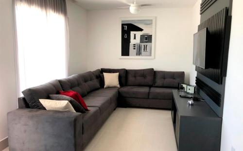 Posezení v ubytování Cobertura Alto Padrão Vista para o Mar - Praia Grande Ubatuba