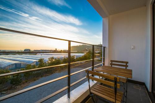 Balkón nebo terasa v ubytování Jeju Soo Pension