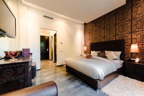 Postel nebo postele na pokoji v ubytování Residence Dar Lamia Marrakech
