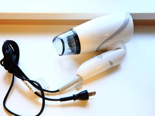 a hairdryer and a blow dryer on a counter at コージーイン 東京桜新町 in Tokyo
