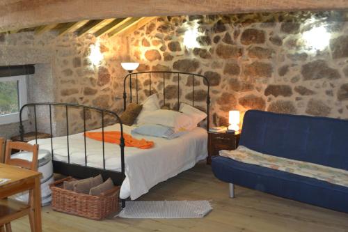 Llit o llits en una habitació de Penedino Mountain Cottage