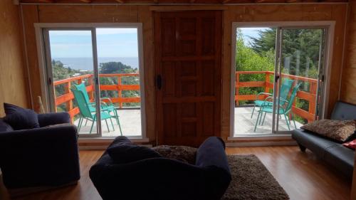 Ruang duduk di Cabaña Río