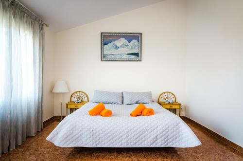 Cama o camas de una habitación en Casa En La Playa Del Rey