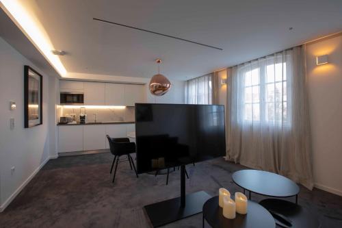 Dapur atau dapur kecil di BORD EAU Guest House