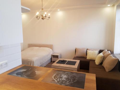 Posezení v ubytování Cascade White Luxury Apartment