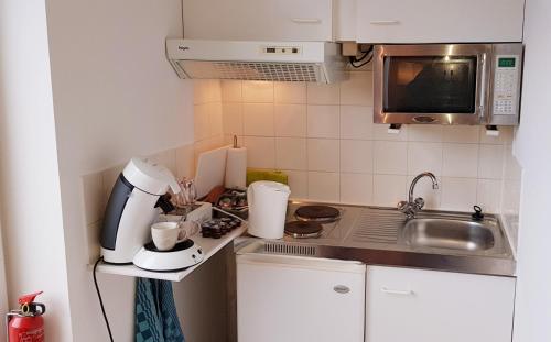 Een keuken of kitchenette bij Apartment Waldeck Bastion