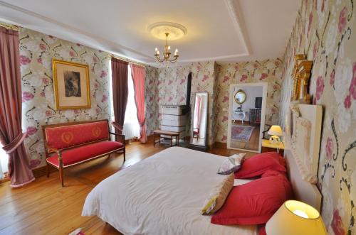 Katil atau katil-katil dalam bilik di Chambres d'hôtes Château De Grunstein