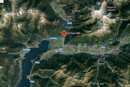 a map of turkey with a red dot at Cà Elsa B&B in Dubino